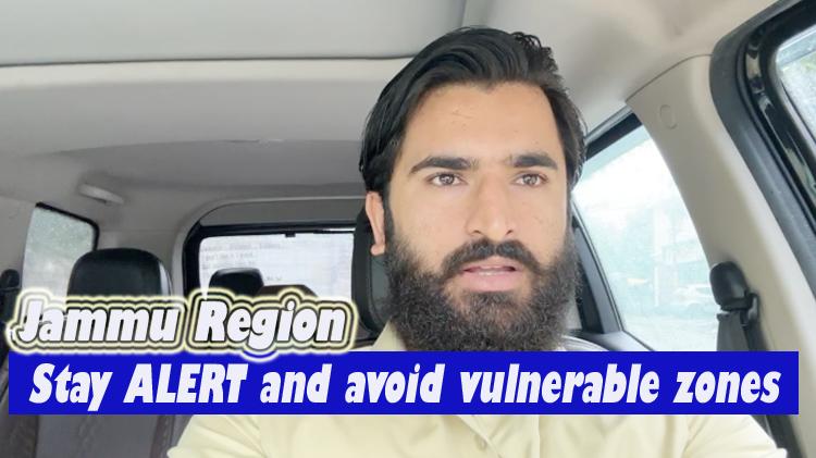 HIGH FLASH FLOOD risk prevails in DODA, JAMMU, KATHUA, KISHTWAR, SAMBA & UDHAMPUR districts till 27 Aug ; Stay ALERT and avoid vulnerable zones.