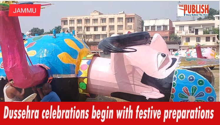 Dussehra celebrations begin with festive preparations at Parade Dussehra Ground in Jammu