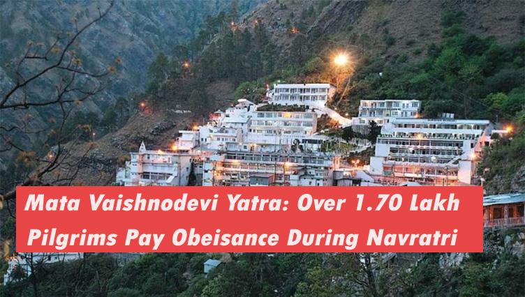 #jaimatadi के जयकारों से गूंजा मां वैष्णो जी का दरबार, नवरात्रों में 1.50 lakhs से अधिक श्रद्धालुओं ने दर्शन किए।