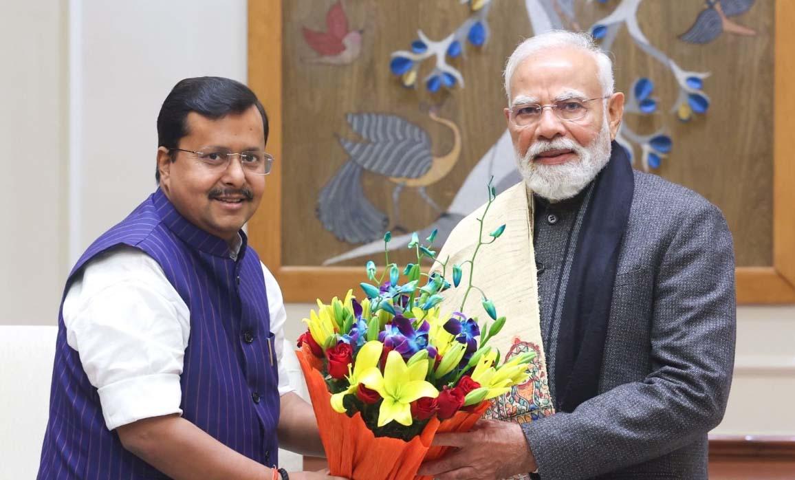 BJP working president Nitin Nabin meets PM Modi