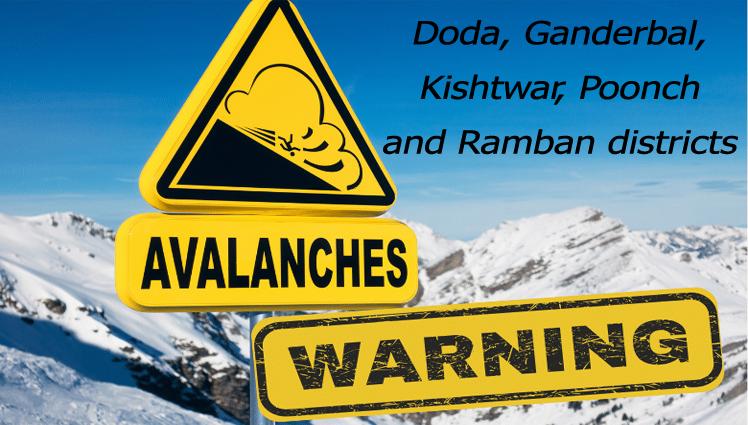 Avalanche warning issued for five Districts in Jammu and Kashmir