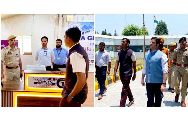 Div Com Kashmir reviews facilities for Yatris at Srinagar Airport