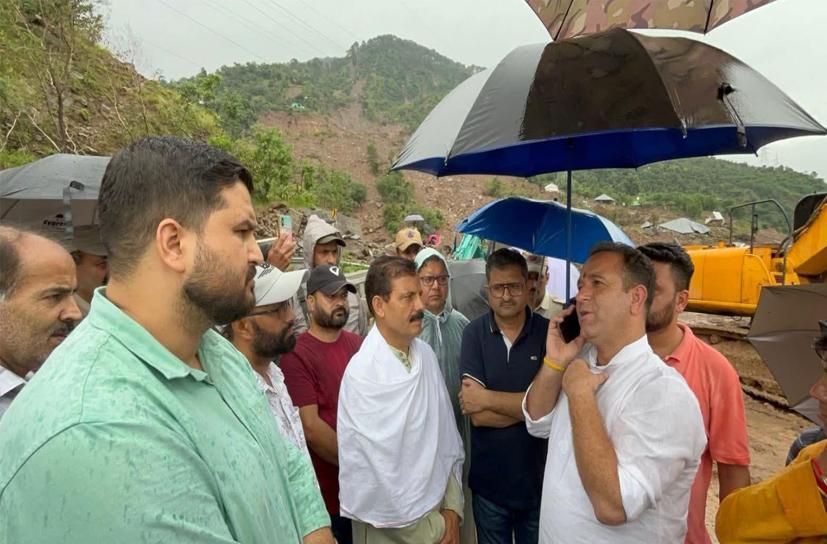 LoP Sunil Sharma directs for immediate restoration of damaged National Highway in Udhampur