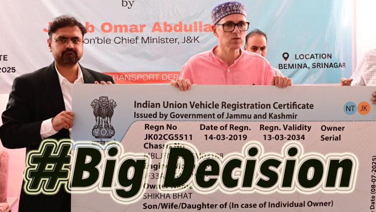 #BigDecision; CM Omar and Minister Satish Sharma for vehicles