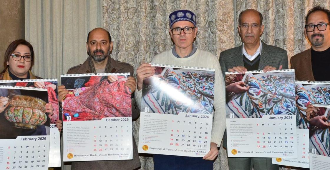 CM Omar Abdullah unveils Handicrafts & Handloom Department’s Calendar 2026