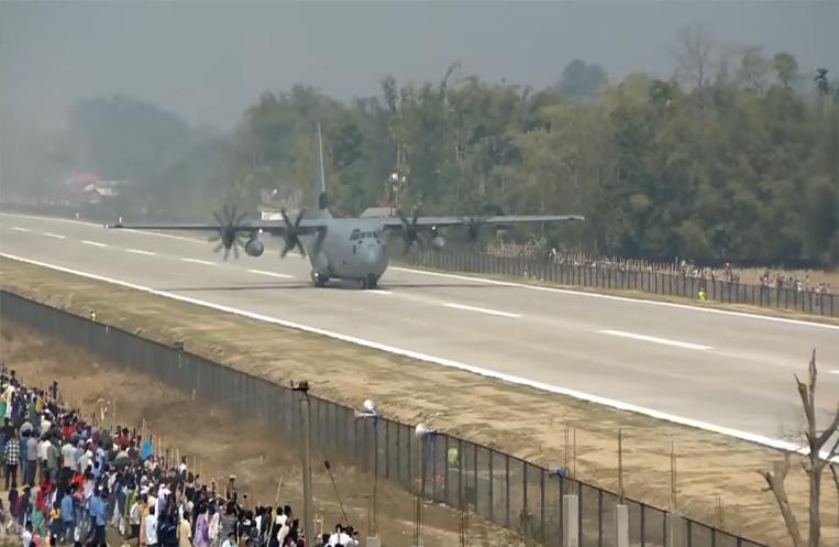 PM Modi makes historic touchdown on Assam's first emergency landing highway