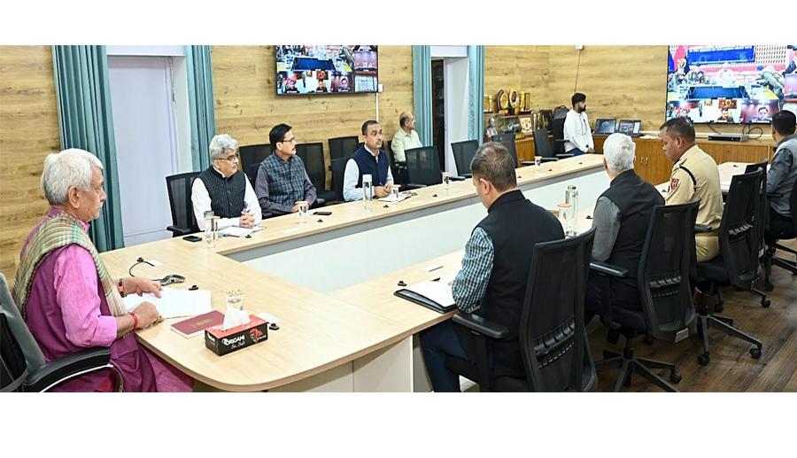 Lieutenant Governor held a review meeting today on security situation in Jammu Kashmir