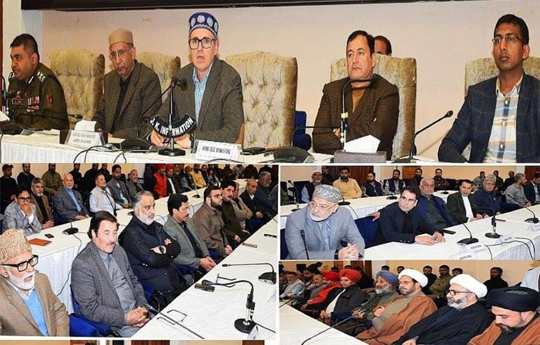 CM Omar Abdullah convenes meeting with Religious Leaders & Civil Society Members