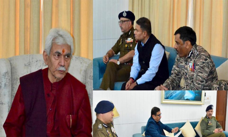 Lieutenant Governor chairs a high-level security review meeting in Srinagar