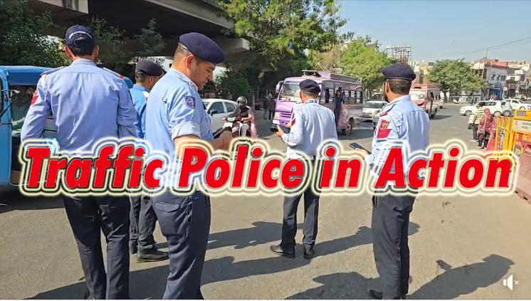 Jammu Traffic Police strict Action against violators; Visuals from #dograchowk