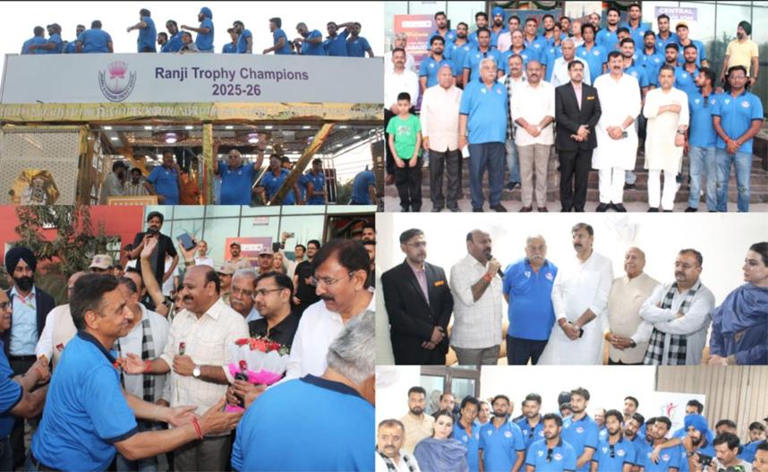 Deputy Chief Minister, YS&S Minister Felicitate J&K Cricket Team for Historic Ranji Trophy 2025–26 Triumph