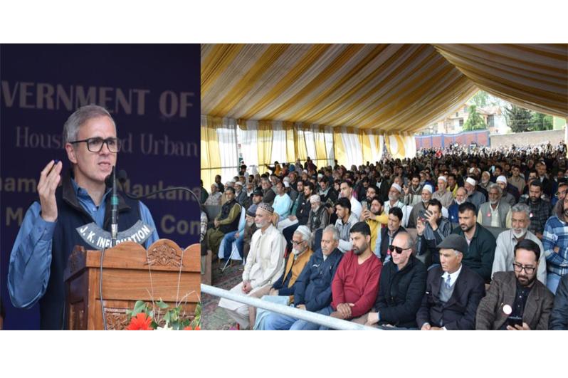 CM Omar Abdullah dedicates ₹3.17 crore community hall at Umerhair, Buchpora to the public