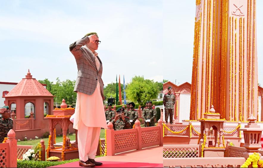 CM rededicates renovated War Memorial, attends 78th Raising Day of JAK LI Regimental Centre