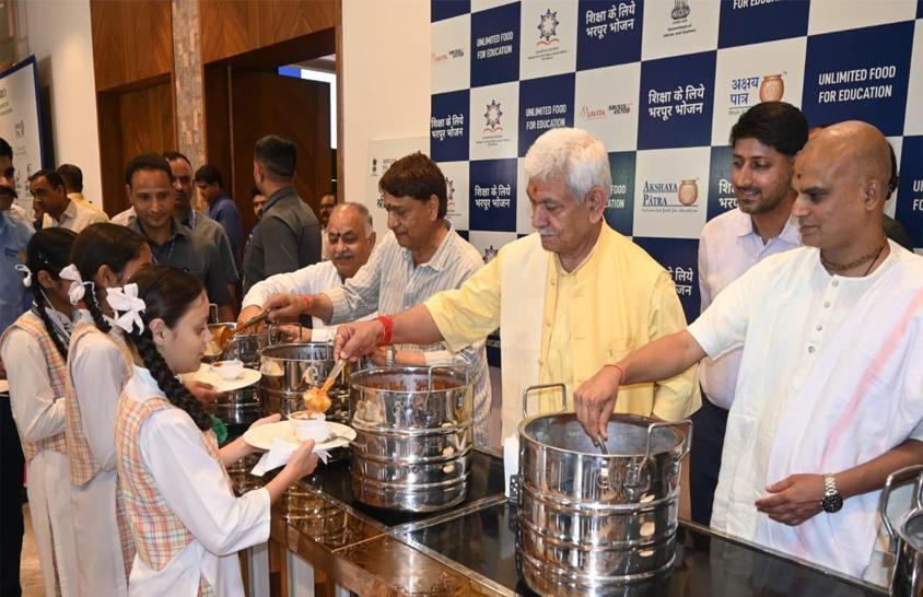 Lieutenant Governor laid the foundation stone of Akshaya Patra's Centralised Mid-Day Meal kitchen in Katra