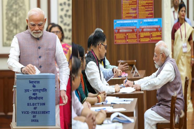After casting vote in VP polls, PM Modi leaves for Himachal Pradesh and Punjab to review floods