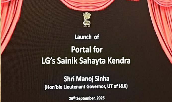LG Manoj Sinha launches Lieutenant Governor’s Sainik Sahayta Kendra Portal