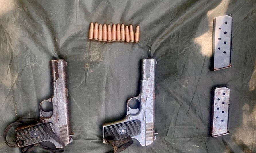 Two pistols, 11 bullets recovered in Poonch village