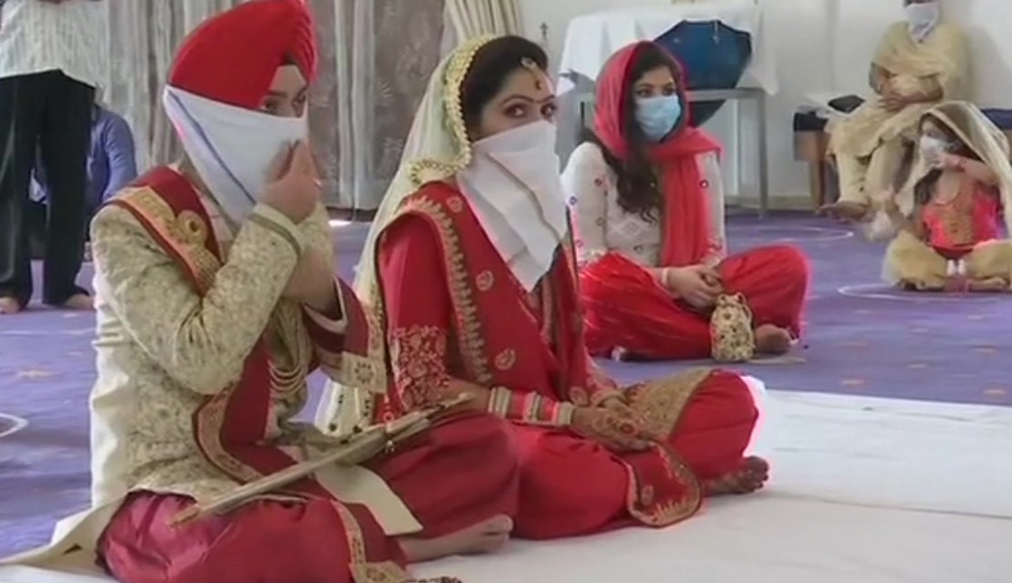 Unlock-1: A wedding performed today at a gurudwara in Sector 18 of Noida