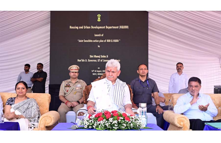 Lt Governor Inaugurates and lays foundation stone of various development projects