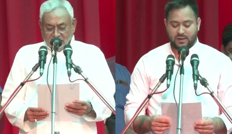 Nitish Kumar takes oath as Bihar CM for 8th time, Tejashwi Yadav as his deputy