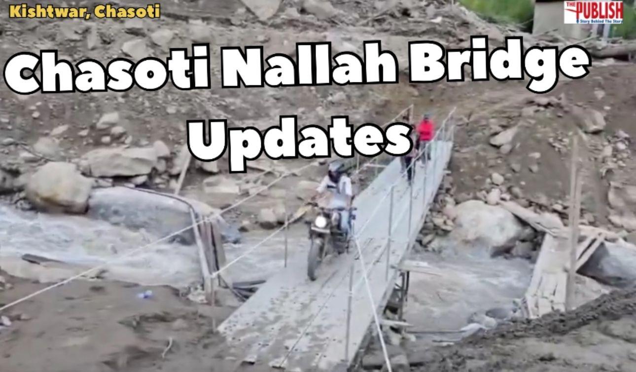 Army has constructed a Bailey Bridge over #chasoti Nallah at the Cloudburst Site