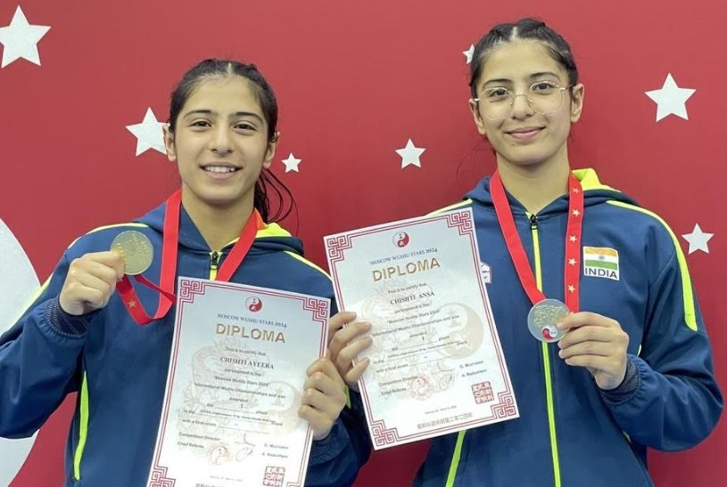 Wushu Sisters Ayeera, Ansa clinch Gold Medal at Russian Moscow Stars Wushu International Championship