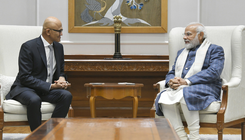 Microsoft chief Satya Nadella meets PM Modi, says India’s digital transformation inspiring