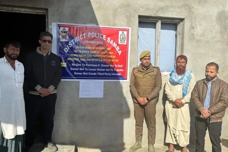 Drug dealer's property attached in J&K's Samba